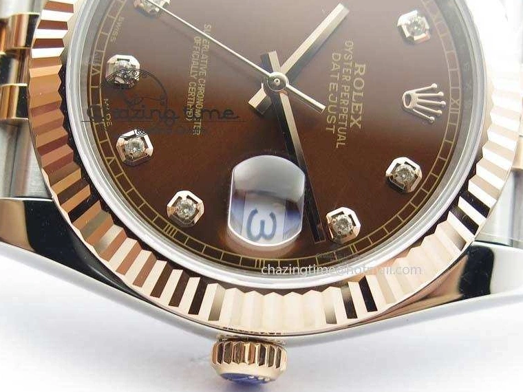 Noob Dial RG Brown Diam 41mm On Jubilee Wrapped Best Bezel Fluted DateJust 126303 Edition 1:1 A3235 Bracelet 1221